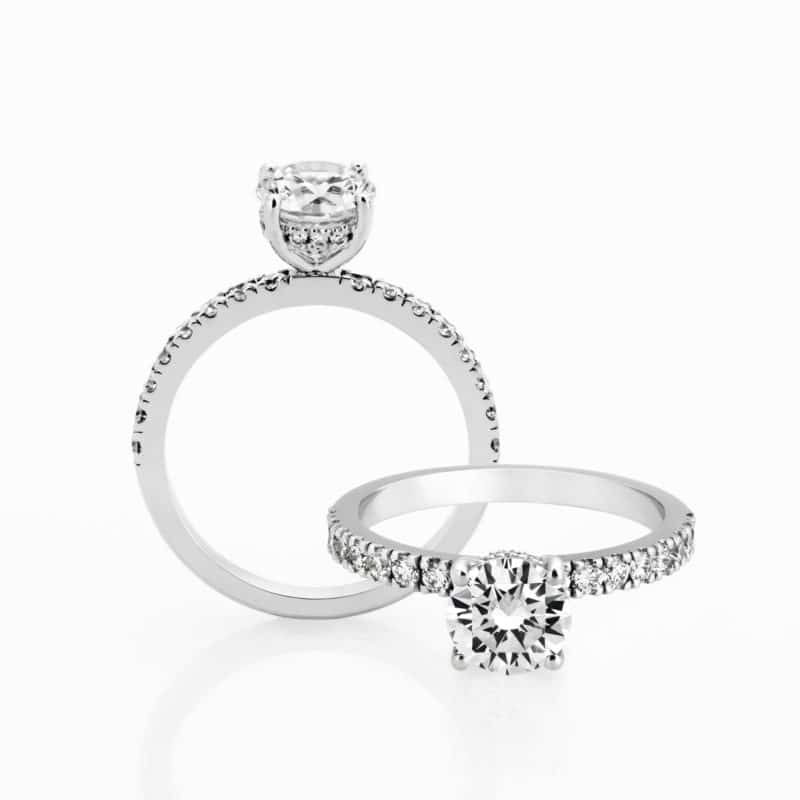 Ara diamond shoulder ring