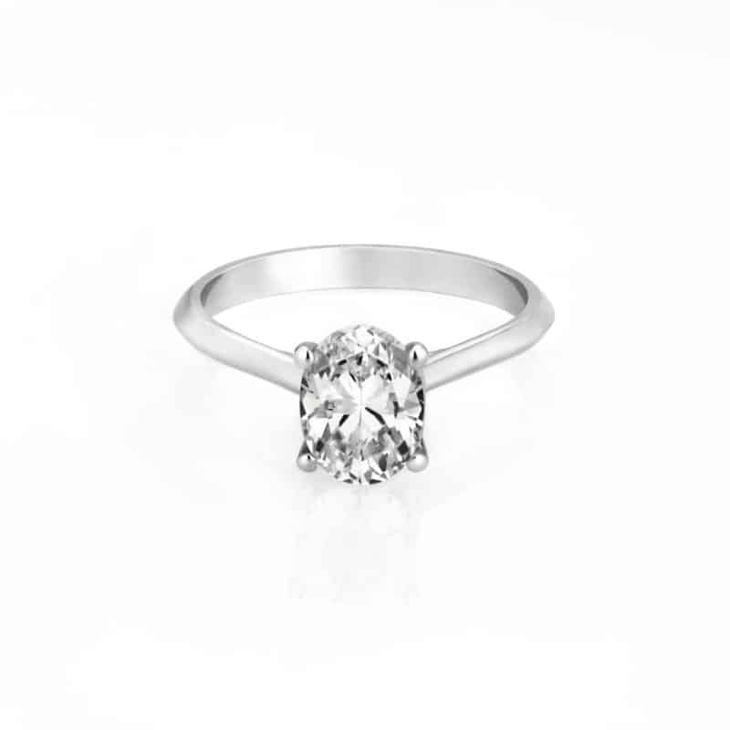 Lyra diamond solitaire ring