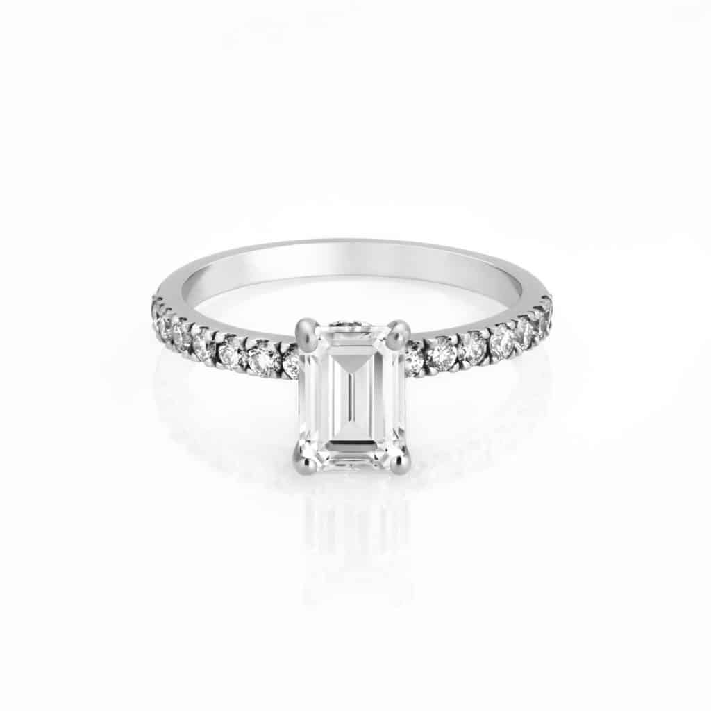 Orion diamond shoulder ring