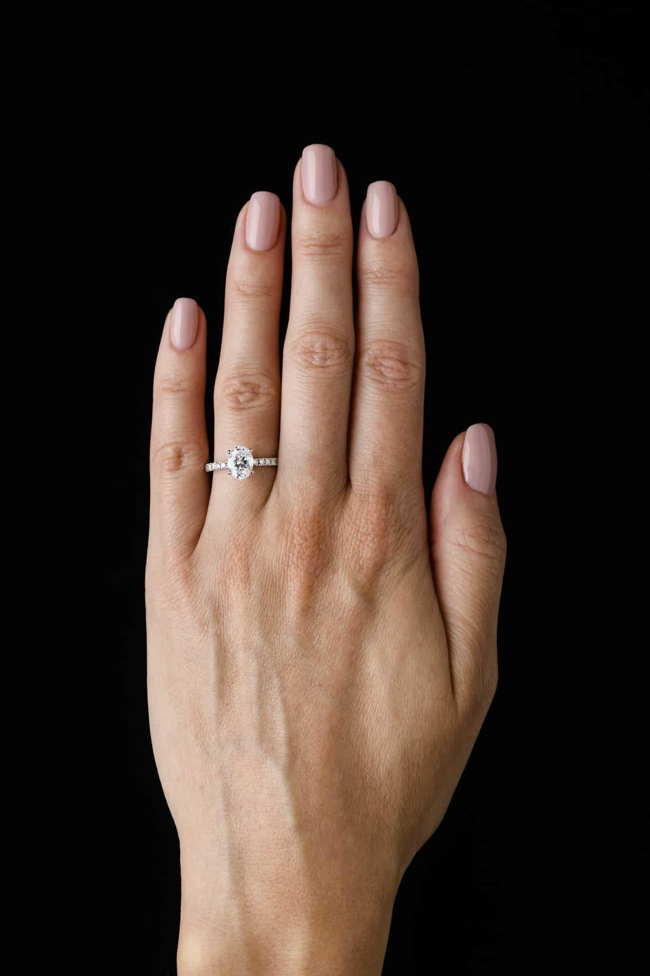 Starlight diamond ring on hand