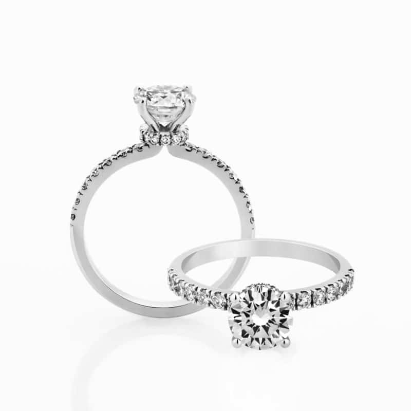 Orion diamond shoulder ring