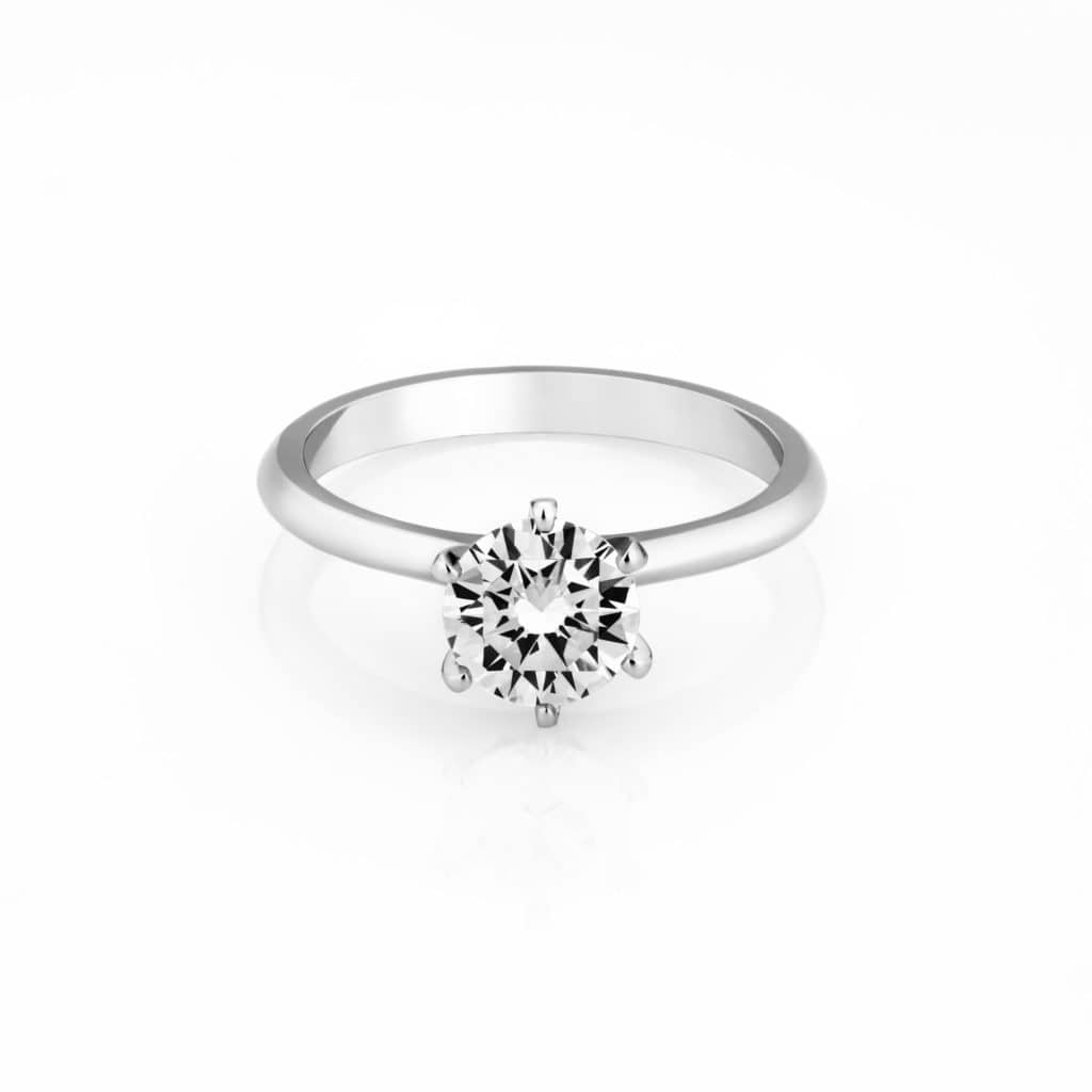 Starlight round solitaire diamond ring