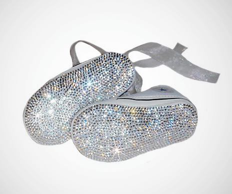 diamond studded converse shoes 