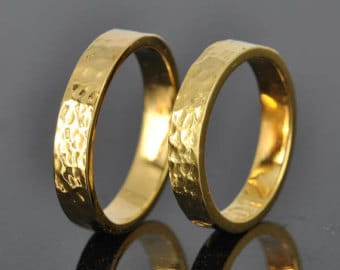 gym will kill your rings - hammered wedding rings