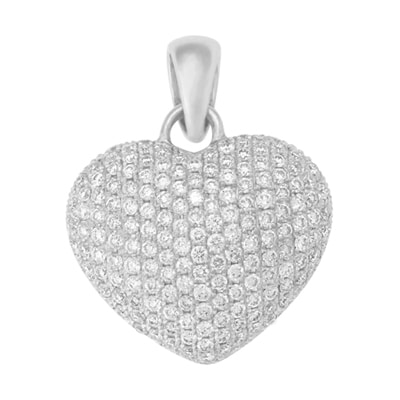 Mothers day diamond heart pendant