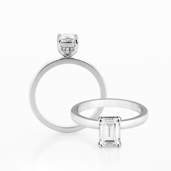 Ara Emerald Solitaire Engagement Ring