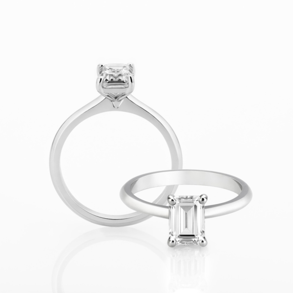 Vela Emerald Solitaire Engagement Ring